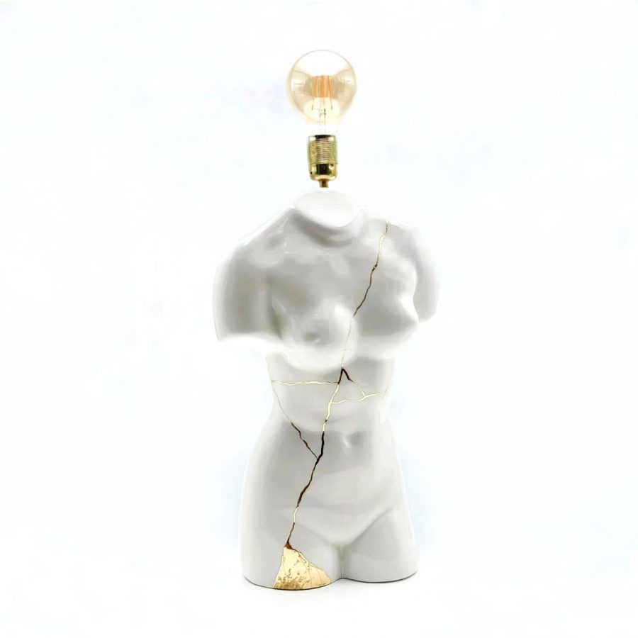 Torso Mujer Kintsugi Lámpara GRES